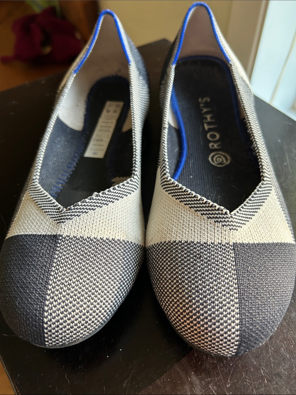 Rothy’s gray and cream flats size 9.5